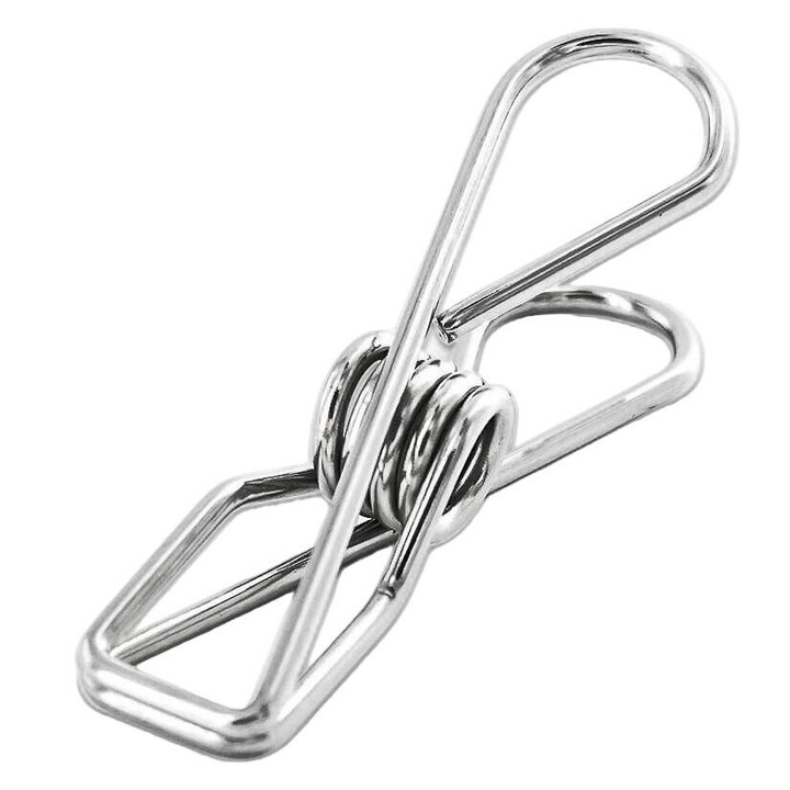 Комплект от 40 устойчиви на корозия щипки, BGHYHYHI, неръждаема стомана, ергономичен дизайн, 5x2,5 см, сребристи