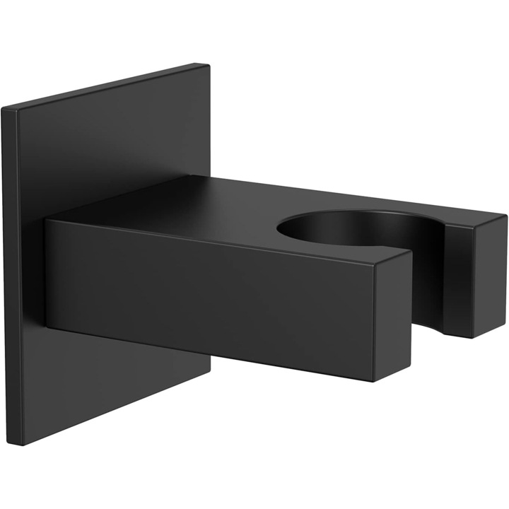 Suport reglabil din alama solida cu durabilitate anti-rugina, finisaj negru mat pentru instalare usoara pe perete