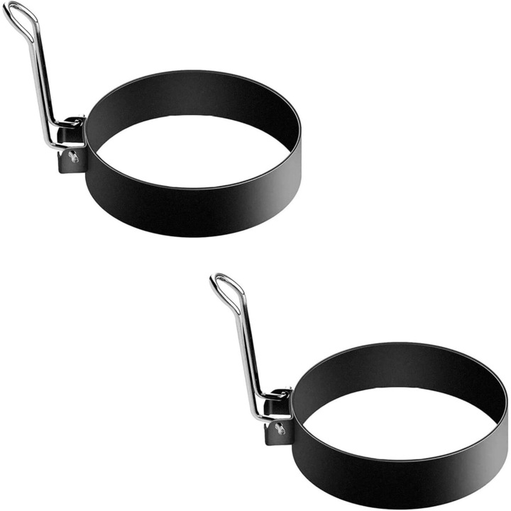 Inel pentru oua din inox antiaderent, usor de utilizat, lavabil in masina de spalat vase