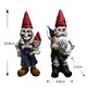 Statuie zombi din rasina, Enforose, decor schelet gnom, aspect os antic, 30x45cm