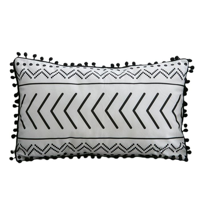 Fata de perna decorativa, Enforose, stil Boho, rezistenta la intemperii, 100x50cm