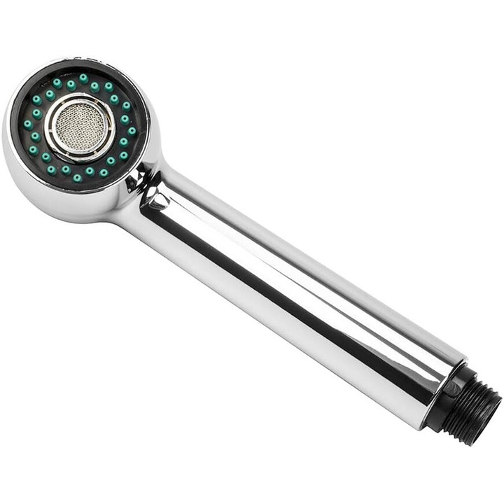 Cap de dus pentru chiuveta, aerator si jet, comutare manuala, conexiune 1/2 inch, lungime totala 17mm