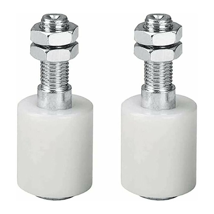 Set 2 roti glisante din nylon, cu rulmenti, rezistente la coroziune, pentru usi glisante