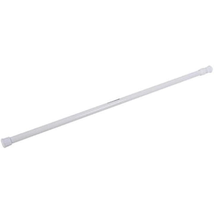 Bara perdea retractabila BGHYHYHI, ajustabila, fara gaurire, alba, fier, 16-28 inch