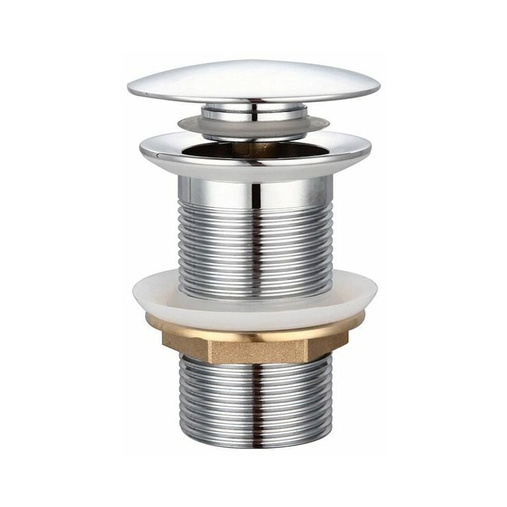 Сифон за мивка, Enforose, масивен месинг, никелирано покритие, лесен монтаж