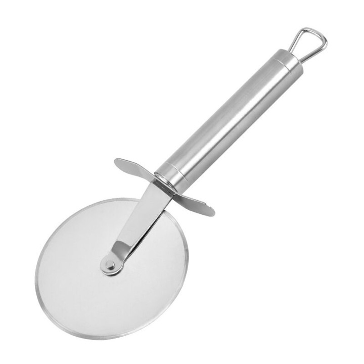 Cutter pentru pizza, Inox, 22 x 8.5 cm, Argintiu