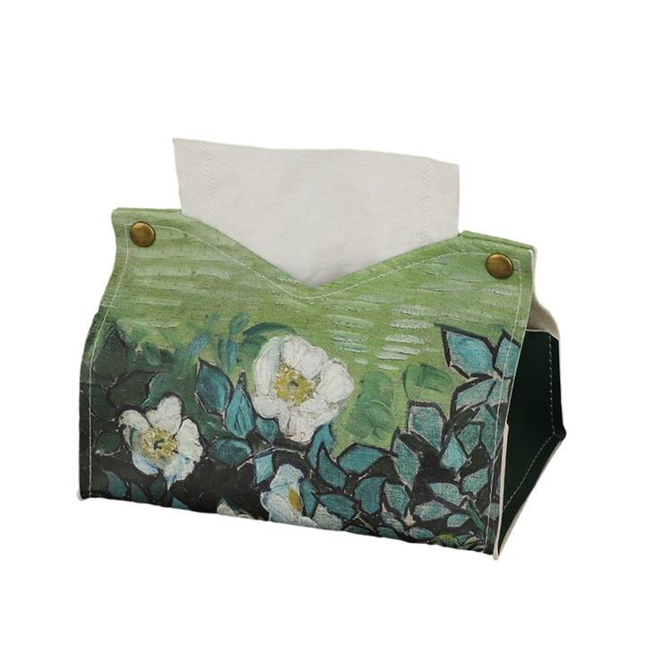 Кутия за салфетки, Enforose, модерна PU кожа, водоустойчива, правоъгълен дизайн