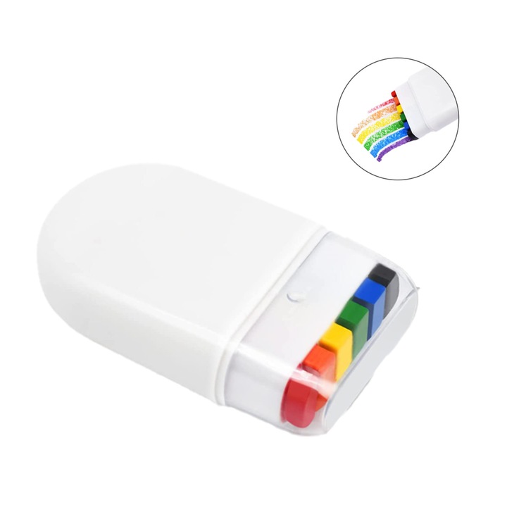 Creion de vopsea faciala colorat, set de 6, multicolor, lavabil, pentru petreceri si festivaluri