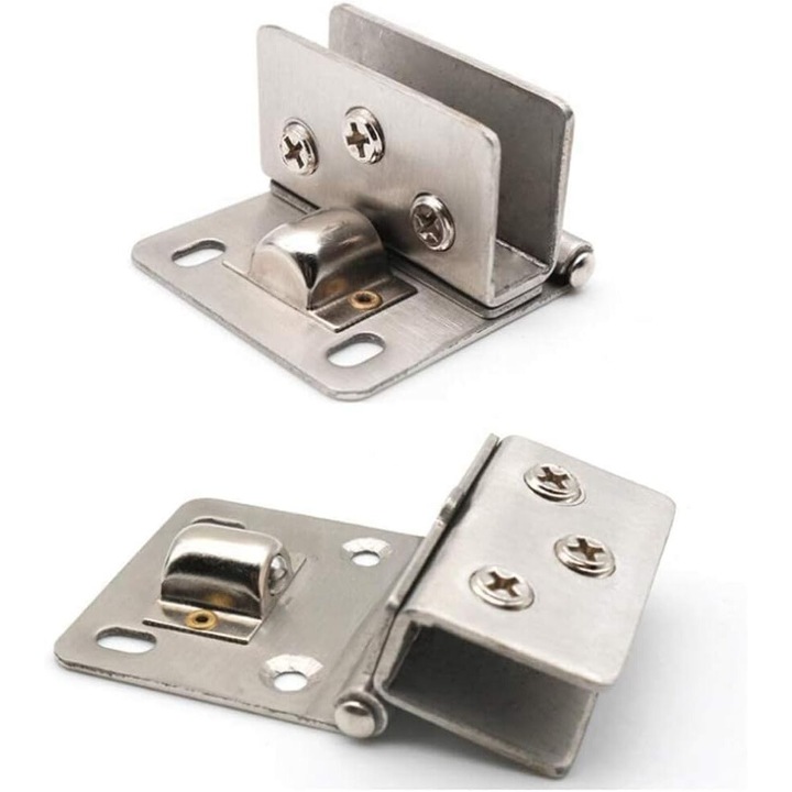 Balamale detasabile pentru usi, Enforose, finisaj cromat, aliaj de zinc, 8-10mm grosime