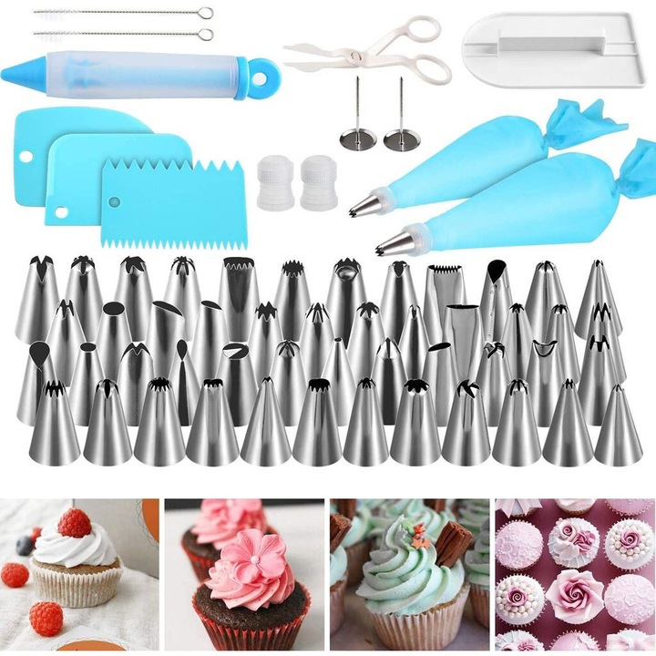 Set ustensile ornare prajituri, Enforose, pena decorare ciocolata, design etans, material silicon