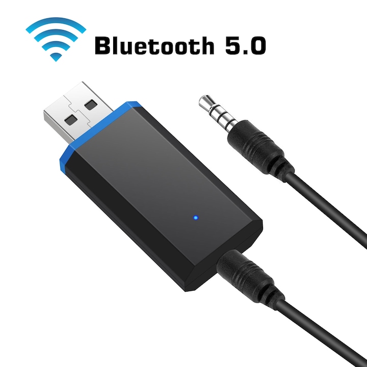 Tovbmup Bluetooth предавател, Bluetooth 5.0, 10m разстояние, USB, 3.5 mm