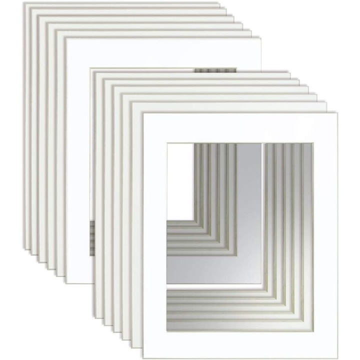 Комплект от 12 рамки за снимки 11х14", за снимки 8х10, бял цвят