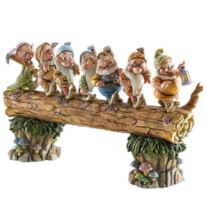 Set figurine gnomi mini, AMRINUGL, poliester, detalii pictate manual, ecologic, pentru decorare exterioara