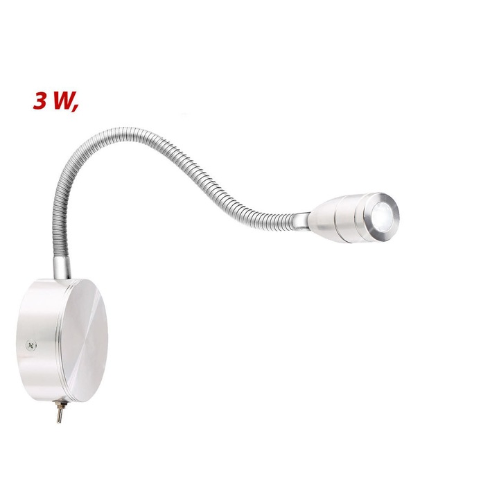 Lampa de perete cu brat flexibil, AMRINUGL, LED 3W, iluminare directionala