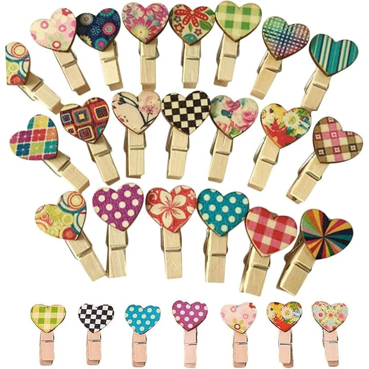 Клипсове за анимационни филми, комплект от 50 части, дървена дръжка, 100x170 см