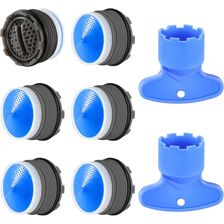 Aerator pentru chiuveta, M18.5, plastic, albastru, 6 buc