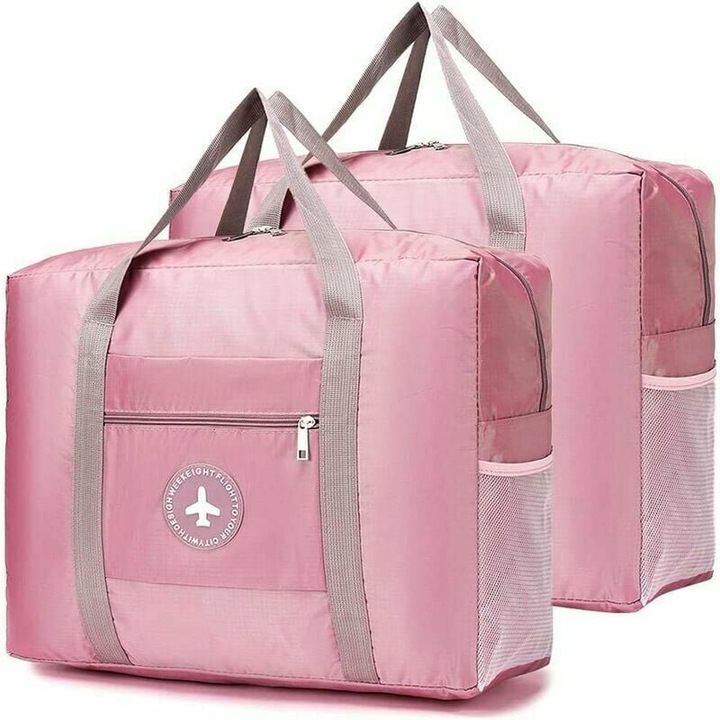 2 darabos AMRINUGL utazótáska szett, nagy kapacitású, vízálló, rózsaszín