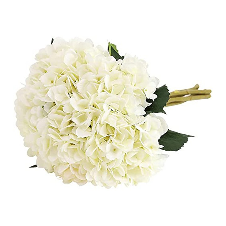 Set 5 Flori Artificiale Hortensii din Matase, Enforose, Culori Vibrante, Aspect Realist, Dimensiuni Ajustabile