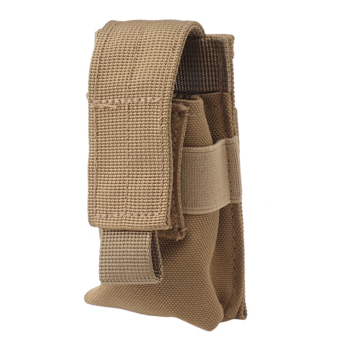 Sportos övtáska zseblámpához, Oxford, khaki, 11x6cm