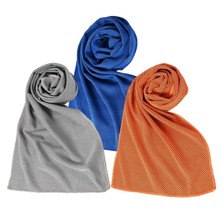 Охлаждаща кърпа Longziming, 100x100 см, материал бамбук, многоцветна, за спорт и дейности на открито