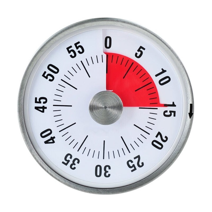 Temporizator mecanic mare, multifunctional, 60 minute, multicolor, 7.7x3.8cm