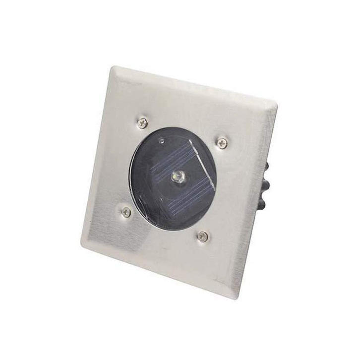 Napelemes LED talajlámpa, 4 darabos csomag, kültéri világítás, Közvilágítás, Földbe süllyeszthető lámpa, IP65 vízálló (Hideg fehér)