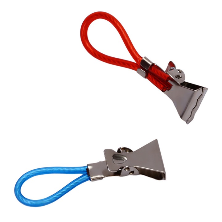 Konyhai törölközőcsipeszek, AMRINUGL, fém és műanyag, kompakt kialakítás, 2 darabos készlet