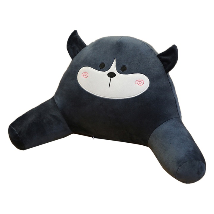 Perna pentru pisici de plus, perna confortabila pentru pisica neagra ponderata, animal de plus pentru anxietate, perna multifunctionala de plus pentru copii si adulti, 9,8 inci