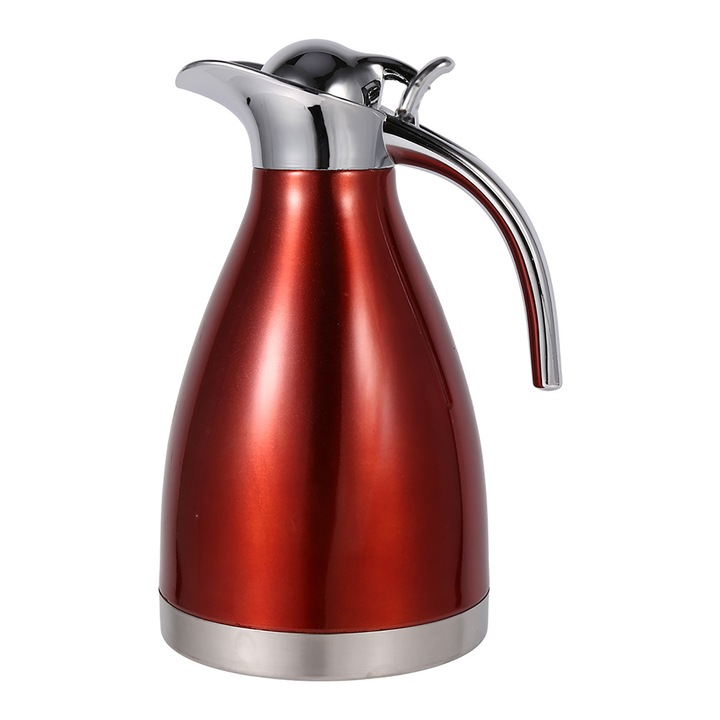 Carafa termica din inox AMRINUGL, 1.5L, izolatie cu perete dublu, rosie, design usor de curatat