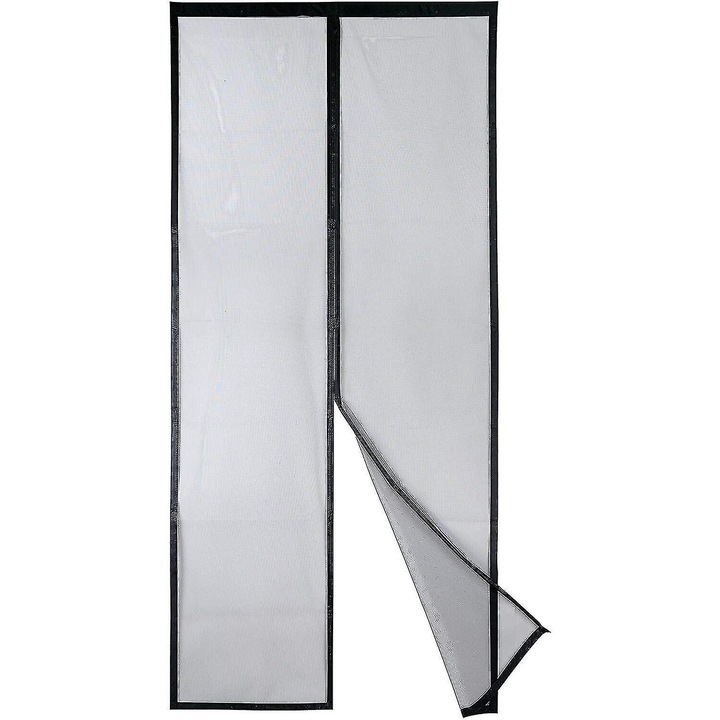 Usa magnetica pentru insecte, Enforose, plasa rezistenta, prietenoasa cu animalele de companie, alb, 90x210 cm