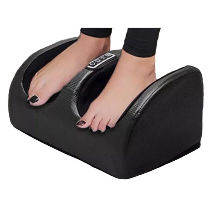 Масажор за крака, нагревател, черен, 33x18x14см