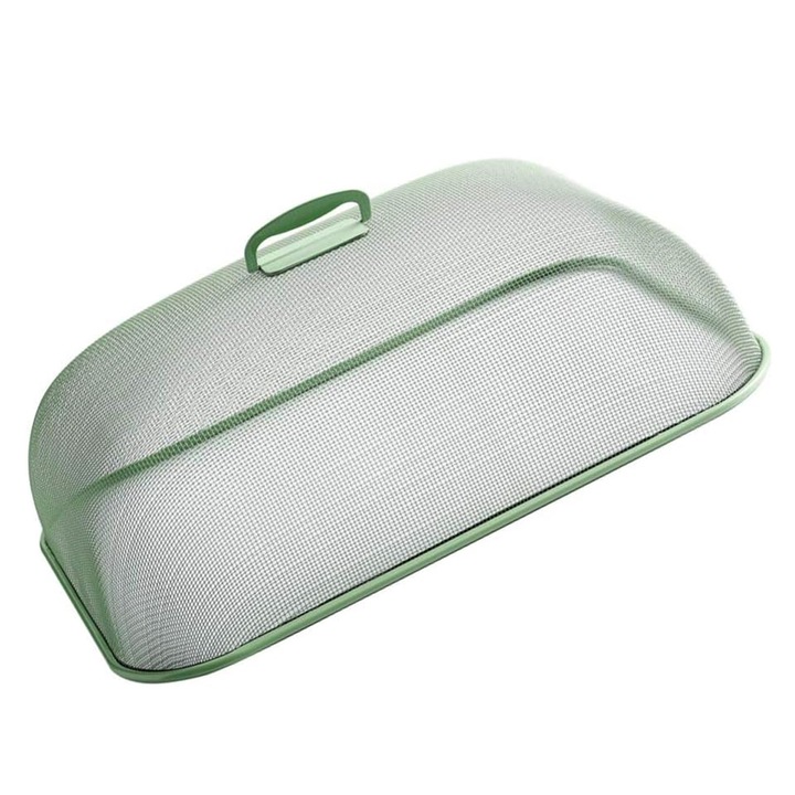Capac pentru alimente Herusi, fier, rotativ 180°, verde, dreptunghiular, mare