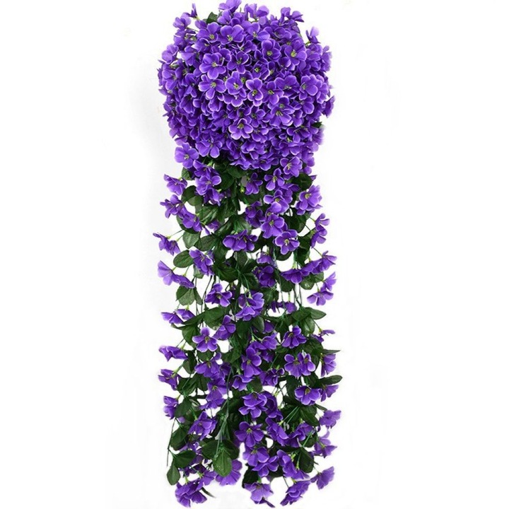 Plante artificiale, Enforose, set flori suspendate, violet, rezistente la intemperii