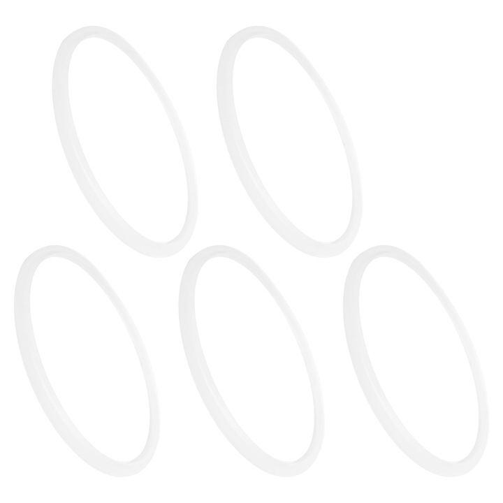 Set 5 inele de etansare pentru oale sub presiune, 26 cm, Silicon, Transparent