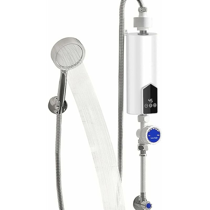 Incalzitor de apa instantaneu 5500W, impermeabil IPX4, cu afisaj LED, pentru baie si bucatarie