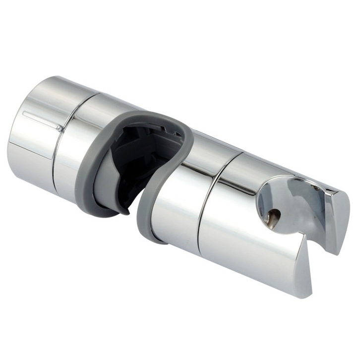 Suport reglabil pentru cap de dus, inox, argintiu, 11.7x4cm