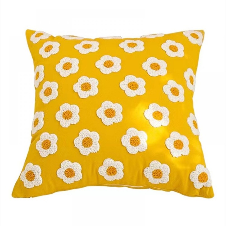 Perne decorative AMRINUGL, design floare soarelui, fermitate ferma, 100x50cm, set 2 bucati