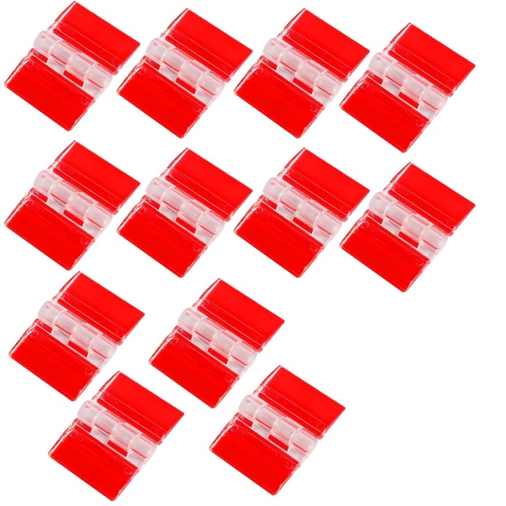 Set 12 balamale pentru mobilier, Acril, 25x35mm, Transparent