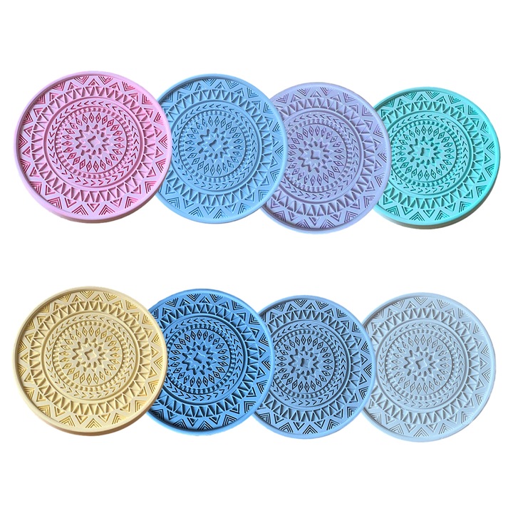 8 db-os pamut italalátét készlet, asztalvédők, hőálló, többszínű