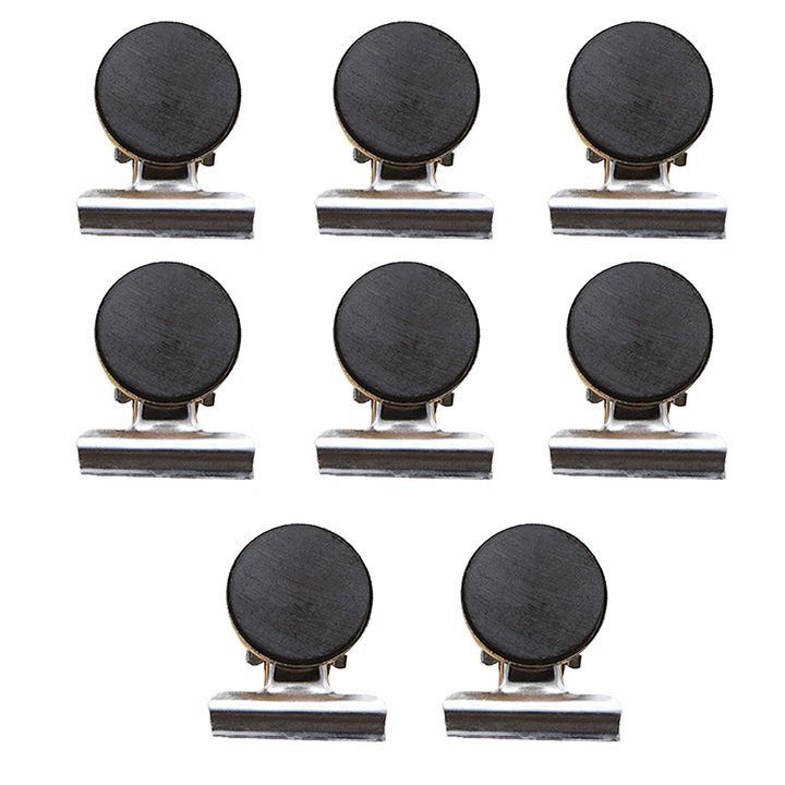 Магнитни кламери, 8 бр. Офис продукти. Кламери от неръждаема стомана. За дома, офиса, училище, за окачване на декорации за дома и снимки.