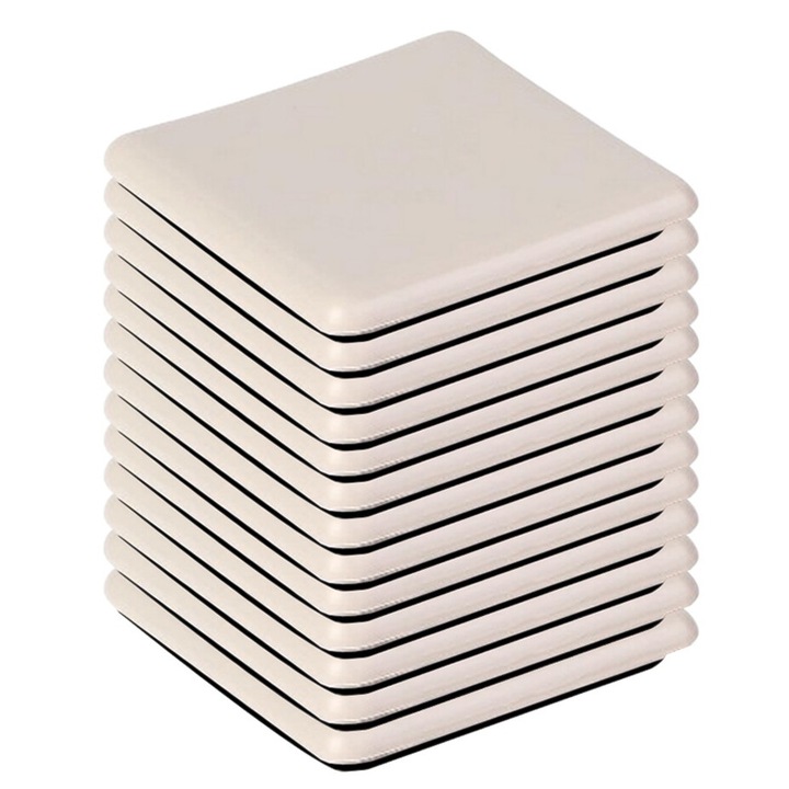 Set 14 glisoare pentru mobilier, 40mm, autoadezive, EVA/Plastic, bej