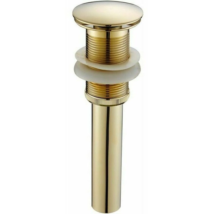 Сифон за мивка за баня, Enforose, месинг, златен, дизайн против запушване, лесен монтаж