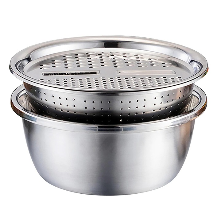 Комплект купа и гевгир AMRINUGL, неръждаема стомана, 26 см, сребрист