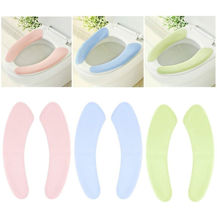 Капак за тоалетна чиния, Enforose, универсален, миещ се, меки акрилни влакна, за студения сезон