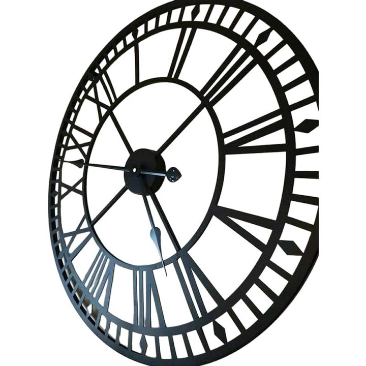 Kültéri falióra, Retro Vintage római számokkal, csendes, vízálló, 40cm