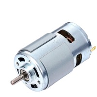 Motor cu cuplu mare pentru instrumente, Metal, 12v-24v DC 775, Zgomot redus, Argintiu