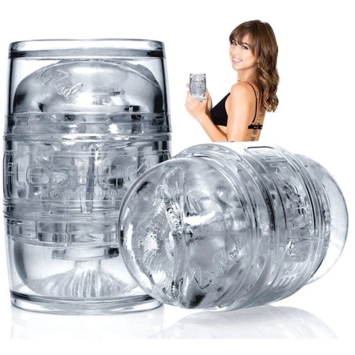 Masturbator Fleshlight Quickshot Utopia, Orificii Riley Reid, Transparent, 11cm
