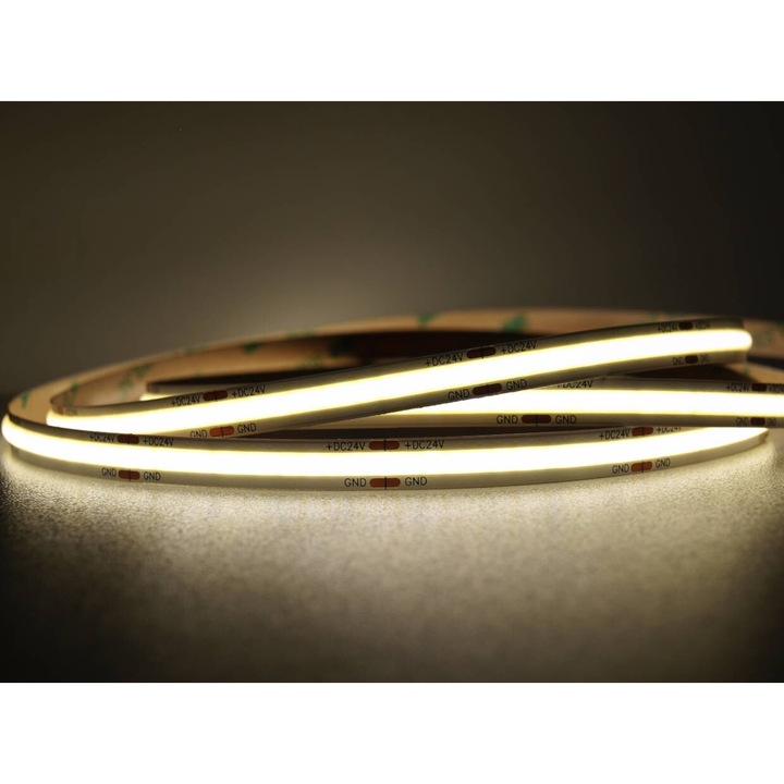 MW Осветителна лента, LED COB 12W, 5m, неутрално бяло, 12V