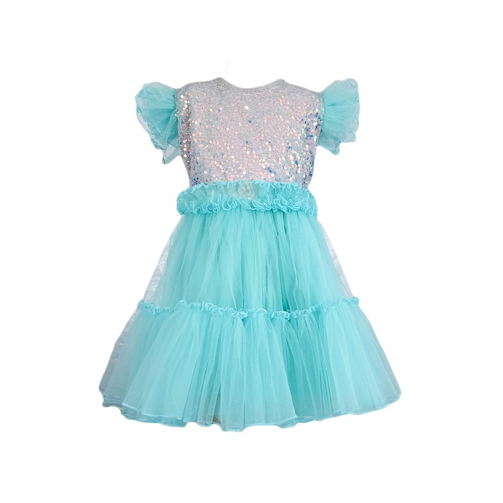 Rochie fete model Antonia, Turcoaz