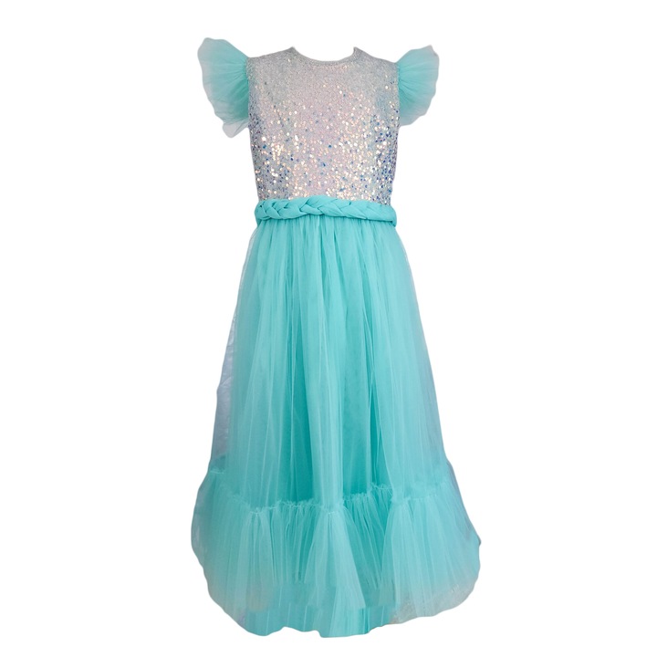 Rochie fete model Eva, Turcoaz